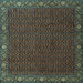 Square Persian Light Blue Traditional Rug, tr2258lblu