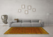 Machine Washable Persian Yellow Traditional Rug in a Living Room, wshtr2258yw