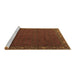 Sideview of Machine Washable Persian Brown Traditional Rug, wshtr2258brn