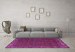 Machine Washable Persian Purple Traditional Area Rugs in a Living Room, wshtr2258pur