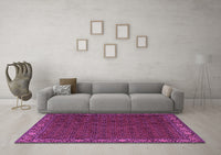 Machine Washable Persian Purple Traditional Rug, wshtr2258pur