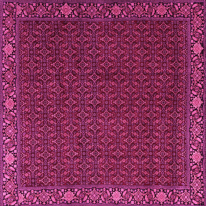 Square Machine Washable Persian Pink Traditional Rug, wshtr2258pnk