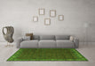 Machine Washable Persian Green Traditional Area Rugs in a Living Room,, wshtr2258grn