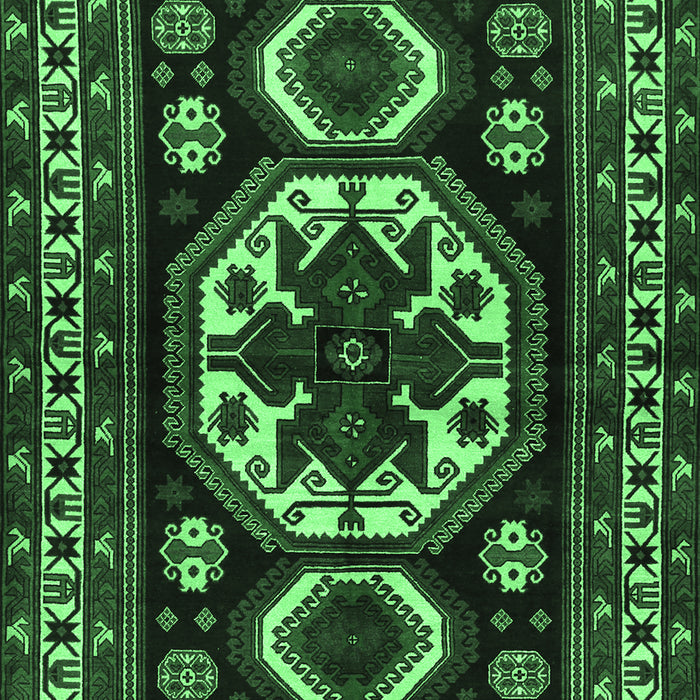 Machine Washable Persian Emerald Green Traditional Area Rugs, wshtr2259emgrn
