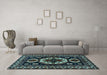 Machine Washable Persian Light Blue Traditional Rug in a Living Room, wshtr2259lblu