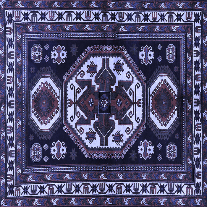 Square Persian Blue Traditional Rug, tr2259blu