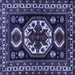 Square Persian Blue Traditional Rug, tr2259blu
