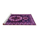 Sideview of Machine Washable Persian Purple Traditional Area Rugs, wshtr2259pur