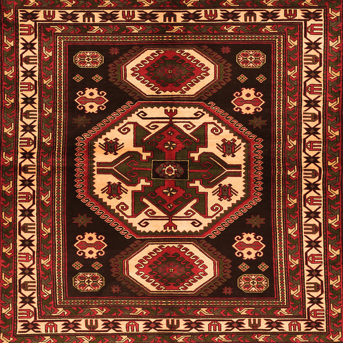 Serging Thickness of Persian Orange Traditional Rug, tr2259org