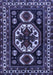 Machine Washable Persian Blue Traditional Rug, wshtr2259blu