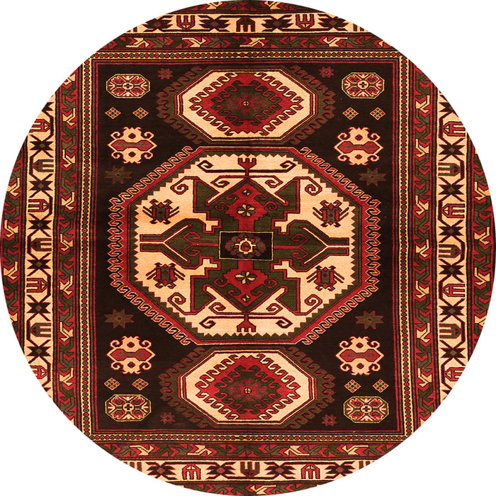 Square Persian Orange Traditional Rug, tr2259org