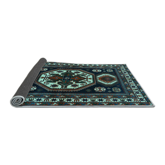 Sideview of Persian Light Blue Traditional Rug, tr2259lblu