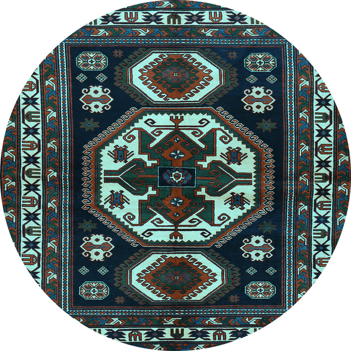 Round Persian Light Blue Traditional Rug, tr2259lblu