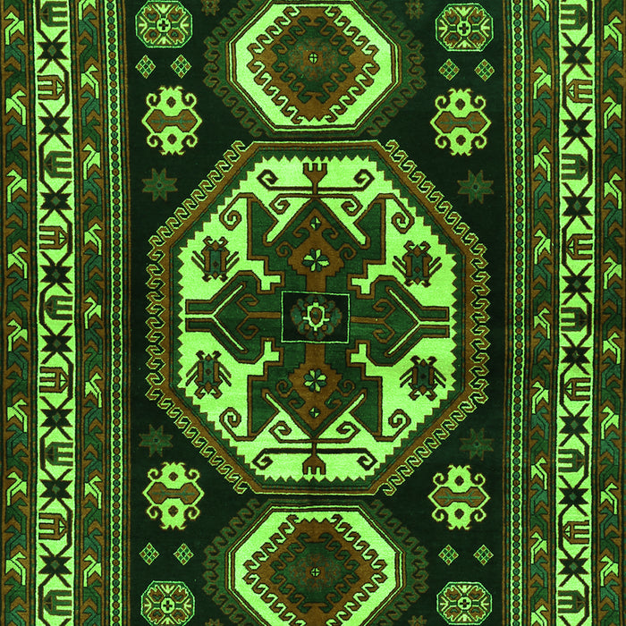 Serging Thickness of Machine Washable Persian Green Traditional Area Rugs, wshtr2259grn