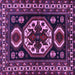 Square Machine Washable Persian Purple Traditional Area Rugs, wshtr2259pur