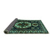 Sideview of Persian Turquoise Traditional Rug, tr2259turq