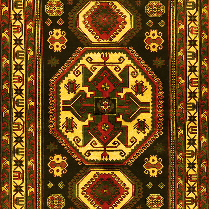 Machine Washable Persian Yellow Traditional Rug, wshtr2259yw