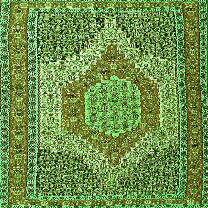 Serging Thickness of Persian Green Traditional Rug, tr225grn