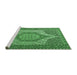 Sideview of Machine Washable Persian Emerald Green Traditional Area Rugs, wshtr225emgrn