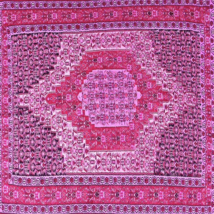 Square Machine Washable Persian Pink Traditional Rug, wshtr225pnk