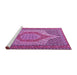 Sideview of Machine Washable Persian Purple Traditional Area Rugs, wshtr225pur