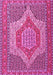 Machine Washable Persian Pink Traditional Rug, wshtr225pnk