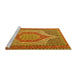 Sideview of Machine Washable Persian Yellow Traditional Rug, wshtr225yw