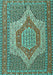 Machine Washable Persian Turquoise Traditional Area Rugs, wshtr225turq