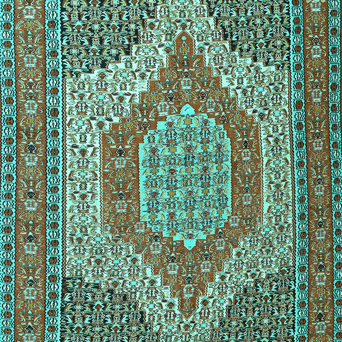 Machine Washable Persian Turquoise Traditional Area Rugs, wshtr225turq