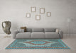 Machine Washable Persian Light Blue Traditional Rug in a Living Room, wshtr225lblu