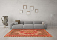 Machine Washable Persian Orange Traditional Rug, wshtr225org