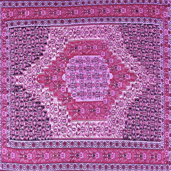 Square Machine Washable Persian Purple Traditional Area Rugs, wshtr225pur