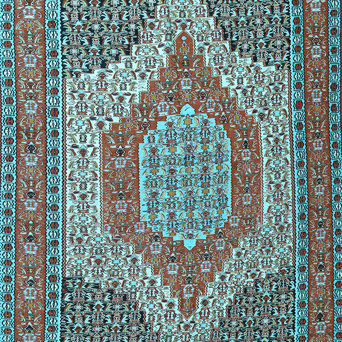 Machine Washable Persian Light Blue Traditional Rug, wshtr225lblu