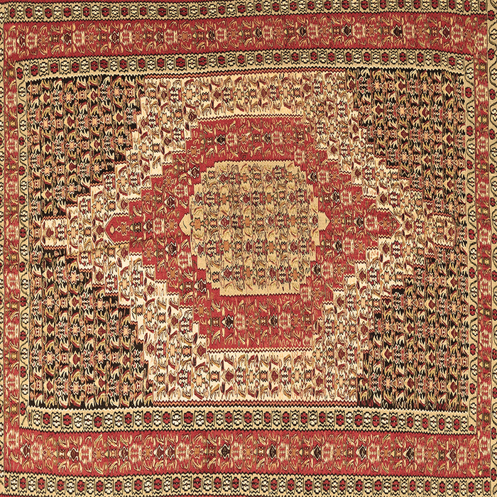 Square Machine Washable Persian Brown Traditional Rug, wshtr225brn