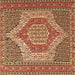 Square Machine Washable Persian Brown Traditional Rug, wshtr225brn