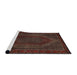 Sideview of Machine Washable Traditional Brown Rug, wshtr2260