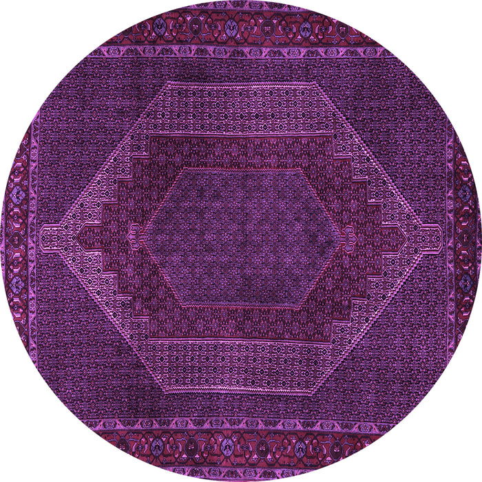 Round Persian Purple Traditional Rug, tr2260pur