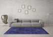 Machine Washable Persian Blue Traditional Rug in a Living Room, wshtr2260blu