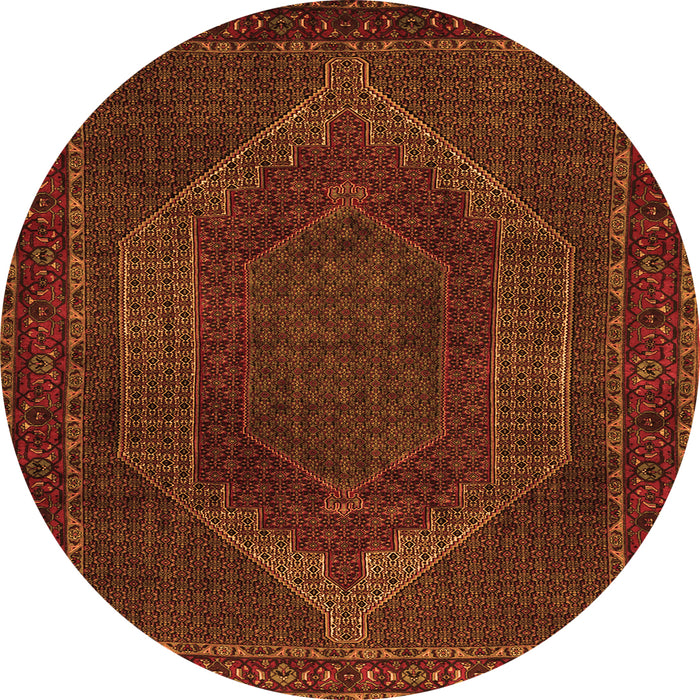 Square Persian Orange Traditional Rug, tr2260org