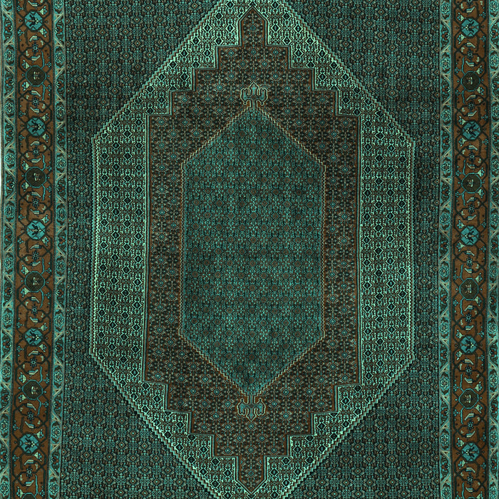 Machine Washable Persian Turquoise Traditional Area Rugs, wshtr2260turq