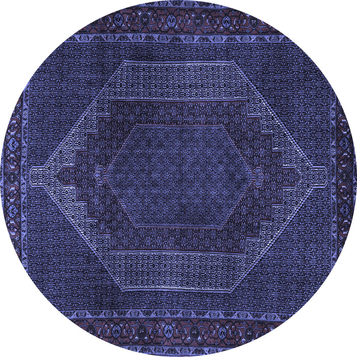 Round Persian Blue Traditional Rug, tr2260blu