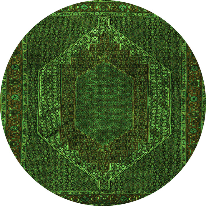 Square Persian Green Traditional Rug, tr2260grn
