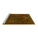 Sideview of Machine Washable Persian Yellow Traditional Rug, wshtr2260yw