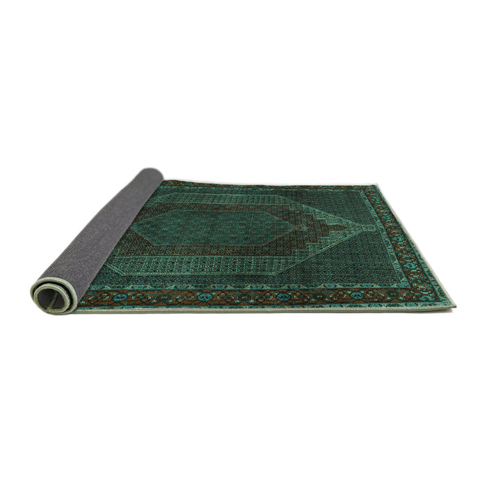 Sideview of Persian Turquoise Traditional Rug, tr2260turq