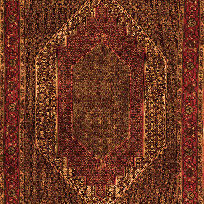 Serging Thickness of Machine Washable Persian Orange Traditional Area Rugs, wshtr2260org