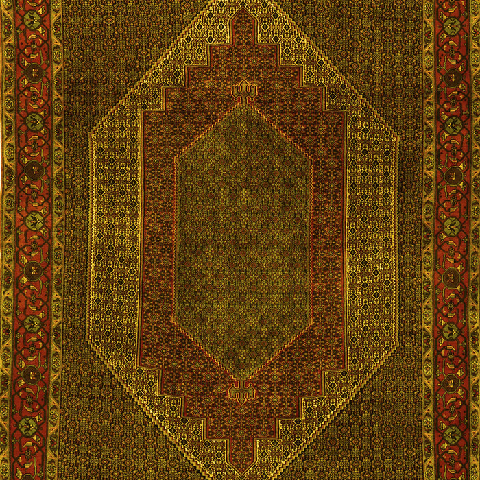 Machine Washable Persian Yellow Traditional Rug, wshtr2260yw