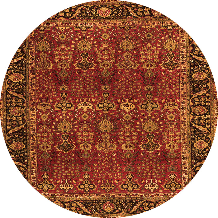 Square Persian Orange Traditional Rug, tr2261org