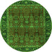 Machine Washable Persian Green Traditional Area Rugs, wshtr2261grn