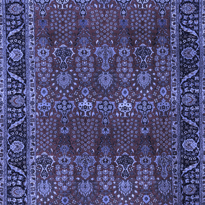 Machine Washable Persian Blue Traditional Rug, wshtr2261blu