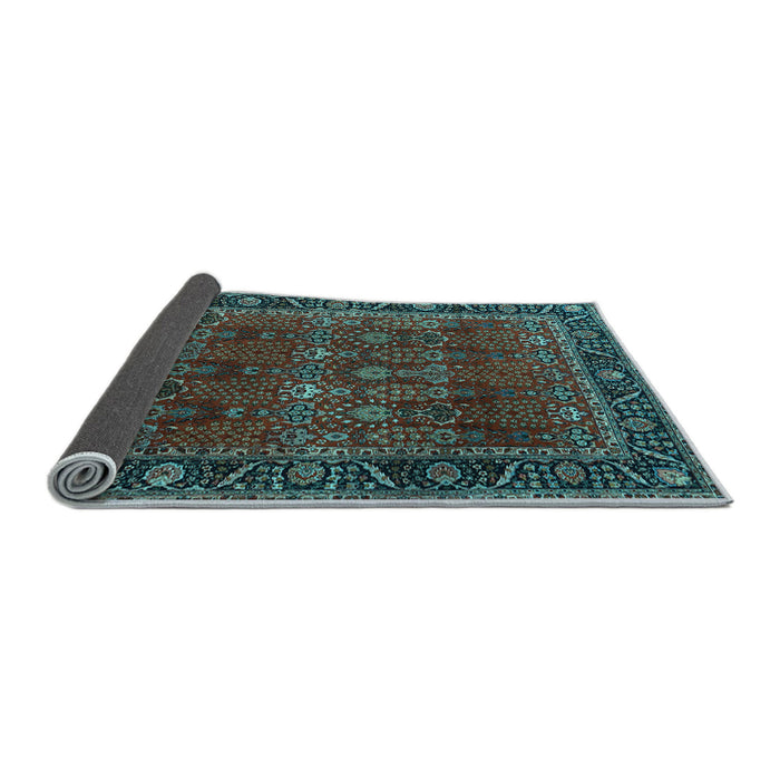 Sideview of Persian Light Blue Traditional Rug, tr2261lblu